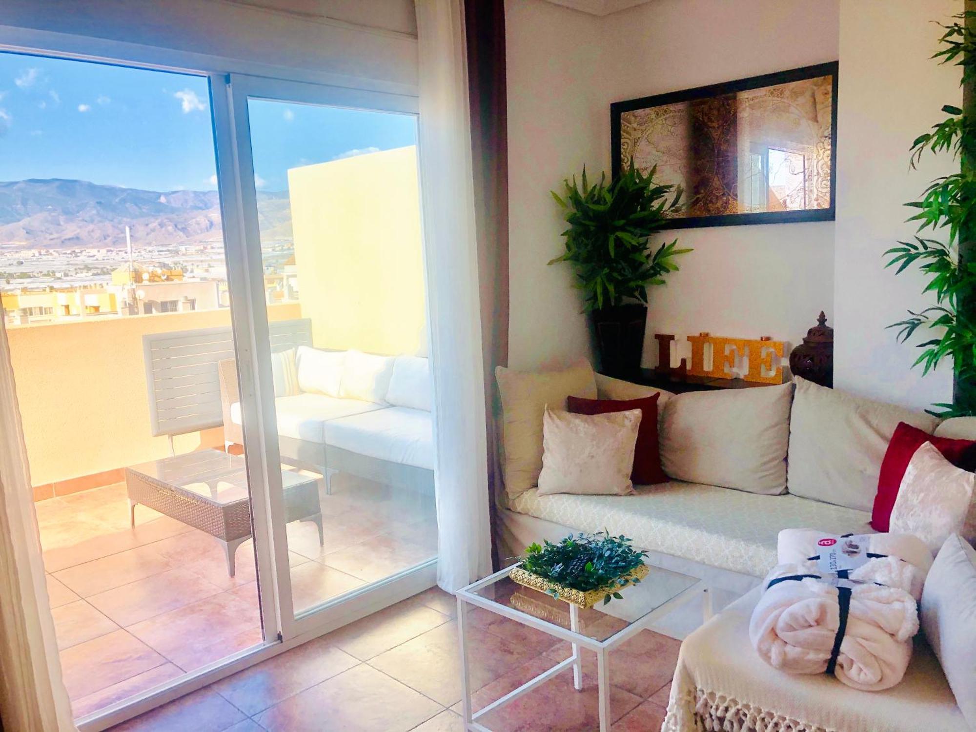 Atico Deluxe Entre Centro Y Playa Salinas Con Terraza, Wifi, Piscina Climatizada, Gym, Sauna Y Garaje -Smart Tv Roquetas de Mar Exterior photo